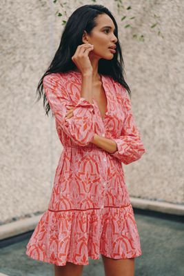 Ro's Garden Ines Long-Sleeve A-Line Dress