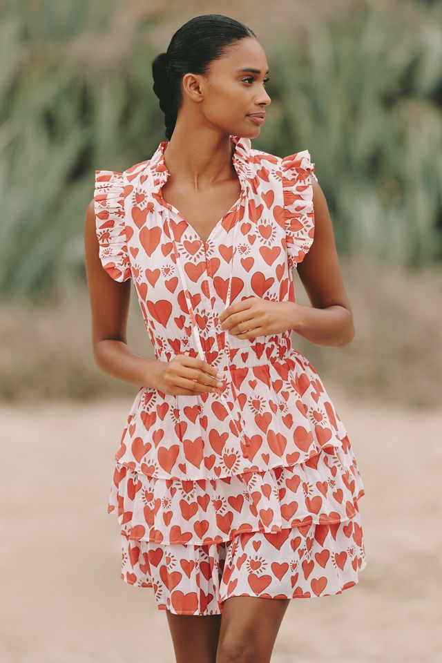 Ro's Garden Bimba Tiered Mini Dress | Anthropologie