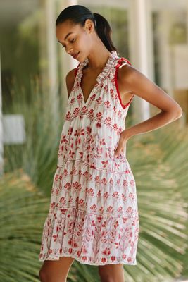 Ro's Garden Vibeka Short-Sleeve Mini Dress | Anthropologie