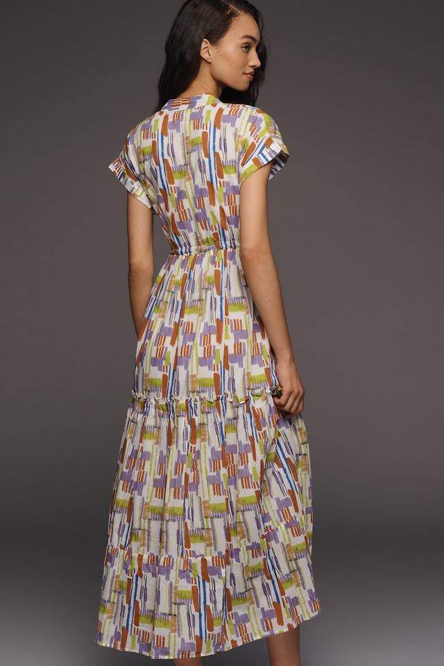 Ro's Garden Cotton Mumi Cap-Sleeve Midi Dress #2