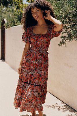 Ro's Garden Percy 100% Cotton Midi Dress