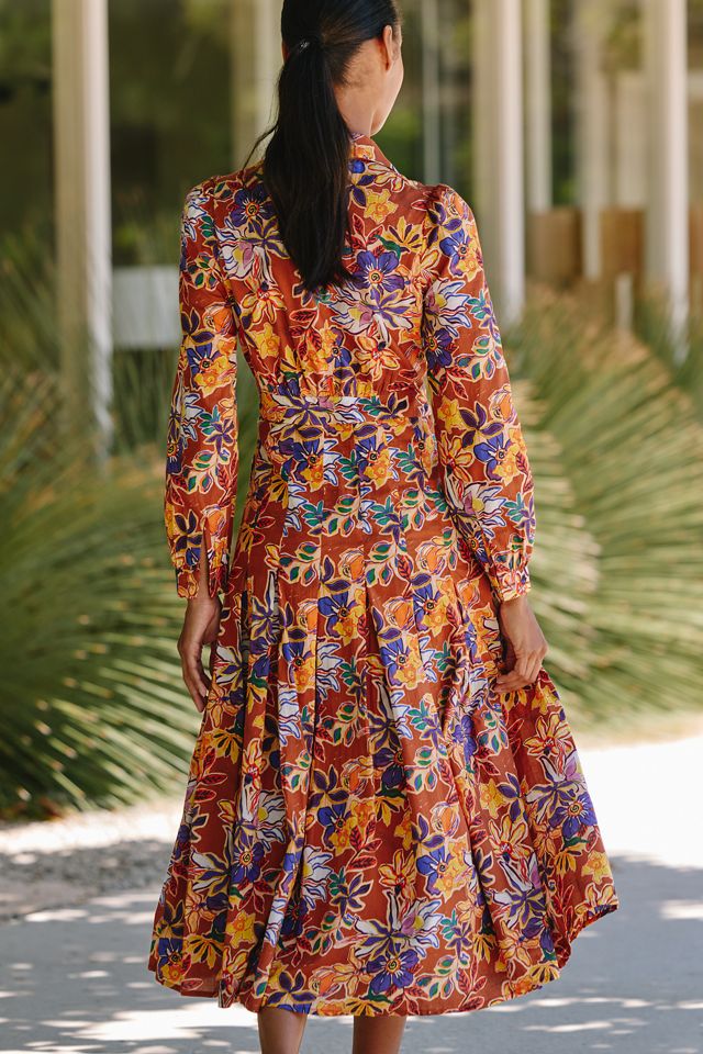 Ro's Garden Diamond 100% Cotton Midi Dress #1