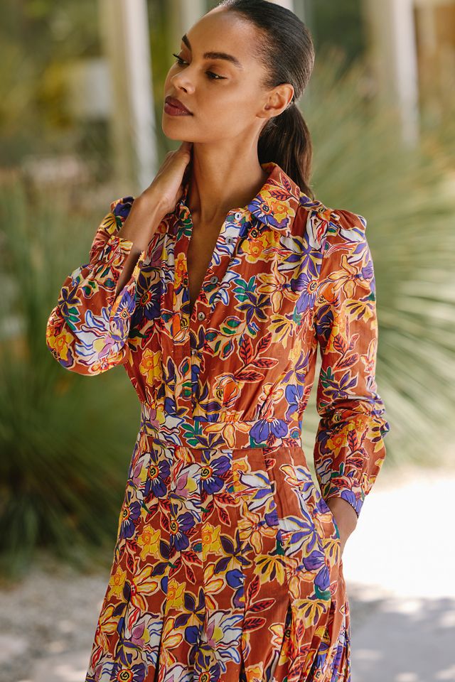 Ro's Garden Diamond 100% Cotton Midi Dress #2