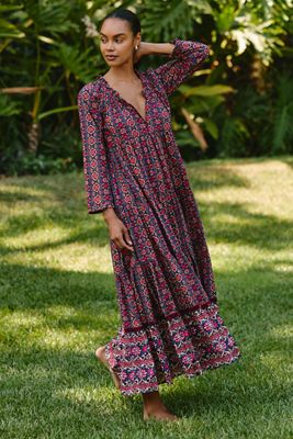 Ro's Garden Sonia 100% Cotton Maxi Dress