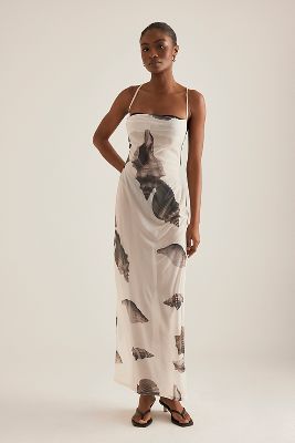 Robe longue en maille imprimée coquillages Madeline taille: Uk 6 chez Anthropologie - 4th & Reckless - Modalova