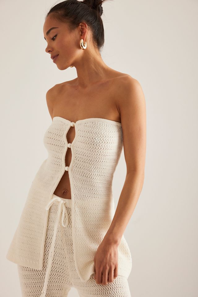 4th & Reckless Gigi Crochet Knit Bandeau Top #2