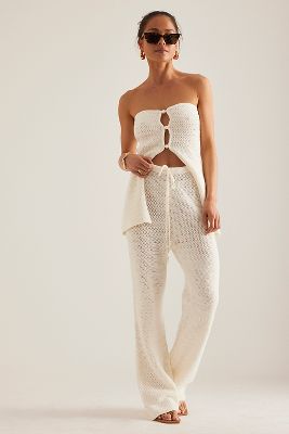 Pantalon Crochet Gigi en White taille: Uk 6 chez Anthropologie - 4th & Reckless - Modalova