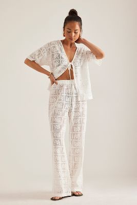 Pantalon en dentelle Loli en taille: Uk 8 chez Anthropologie - 4th & Reckless - Modalova