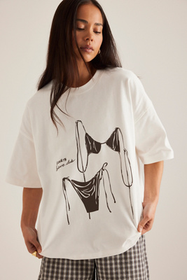 4th & Reckless Allie Bikini Graphic Oversized T-Shirt