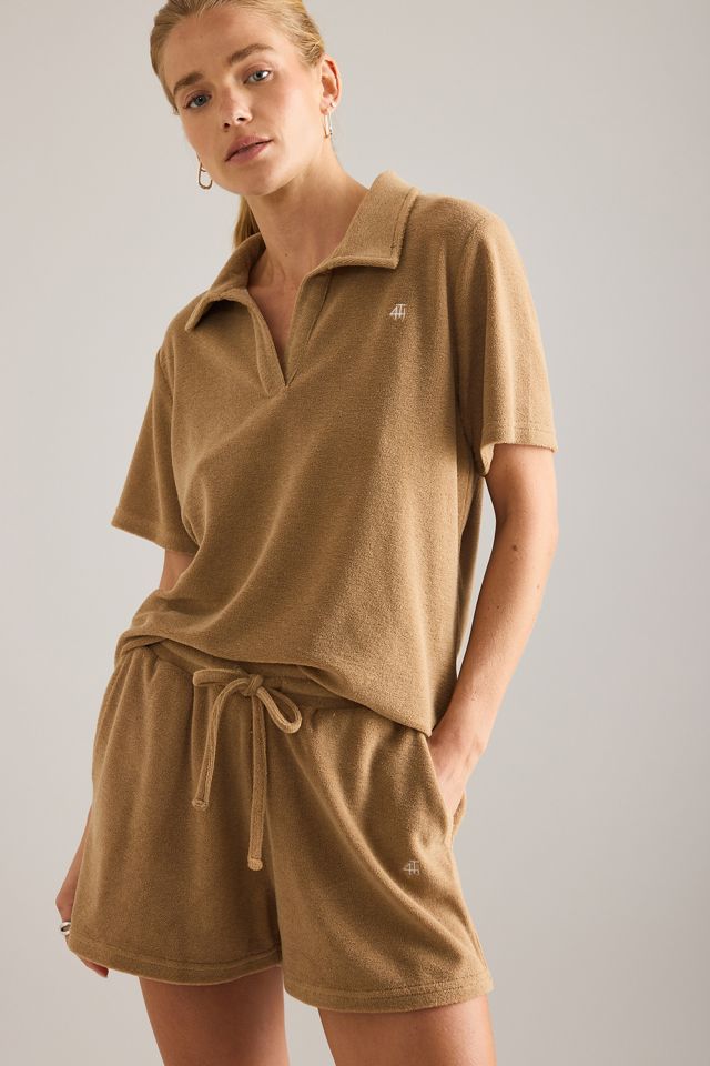 トップス Pedestal polo 4th & Reckless Zita Towelling Polo Top | Anthropologie UK