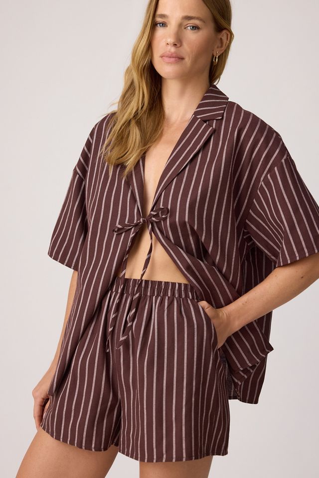 Camisa 4th & Reckless Lara de Rayas con Amarre Frontal #2