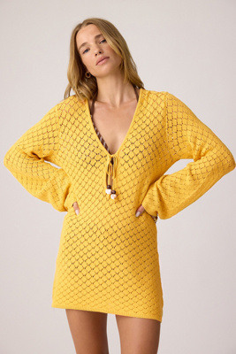 4th & Reckless Callista Long-Sleeve Knit Mini Dress