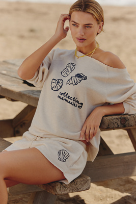 Celandine Agathe Marty X  Off-shoulder Icon Sweatshirt In Neutral