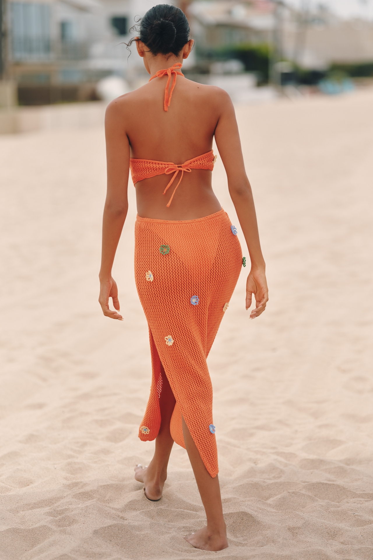 Celandine Crochet Halter Cover-Up Dress