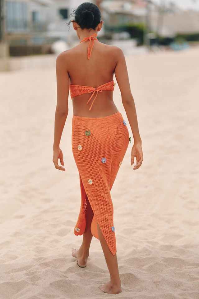 Celandine Crochet Halter Cover-Up Dress #2