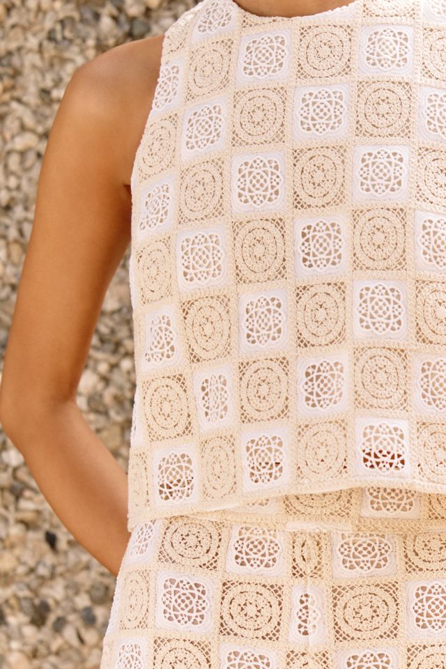Sundays Bowie Crochet Crop Top #1
