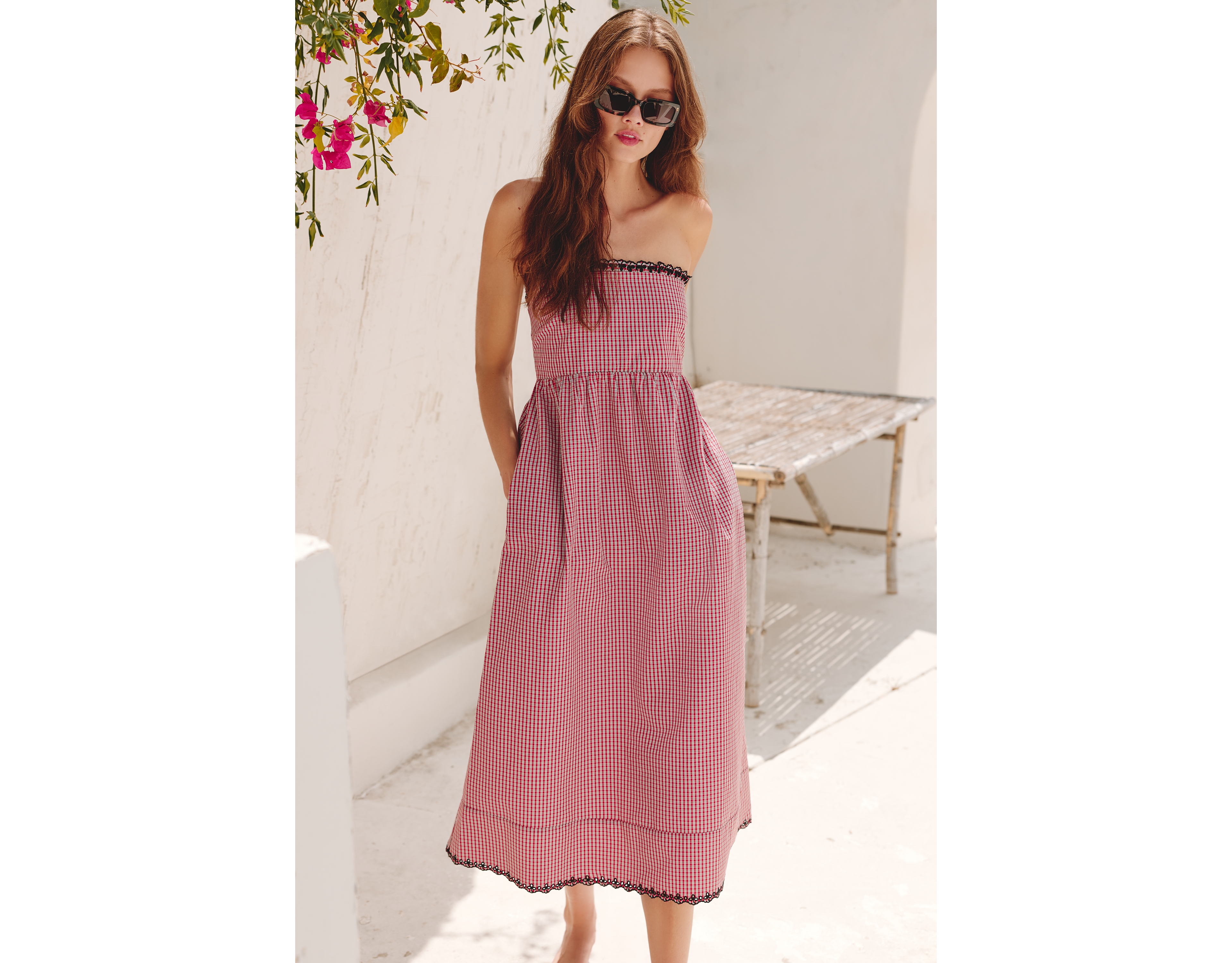 Sundays Logen Embroidered Midi Dress