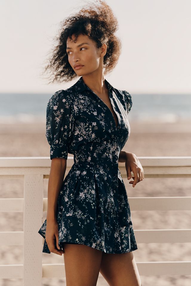 cotton mini dress Ulla Johnson Women's Nerelle Eyelet Minidress - Pristine Typically Small Jeans Heart Eyes Cotton Mini Dress