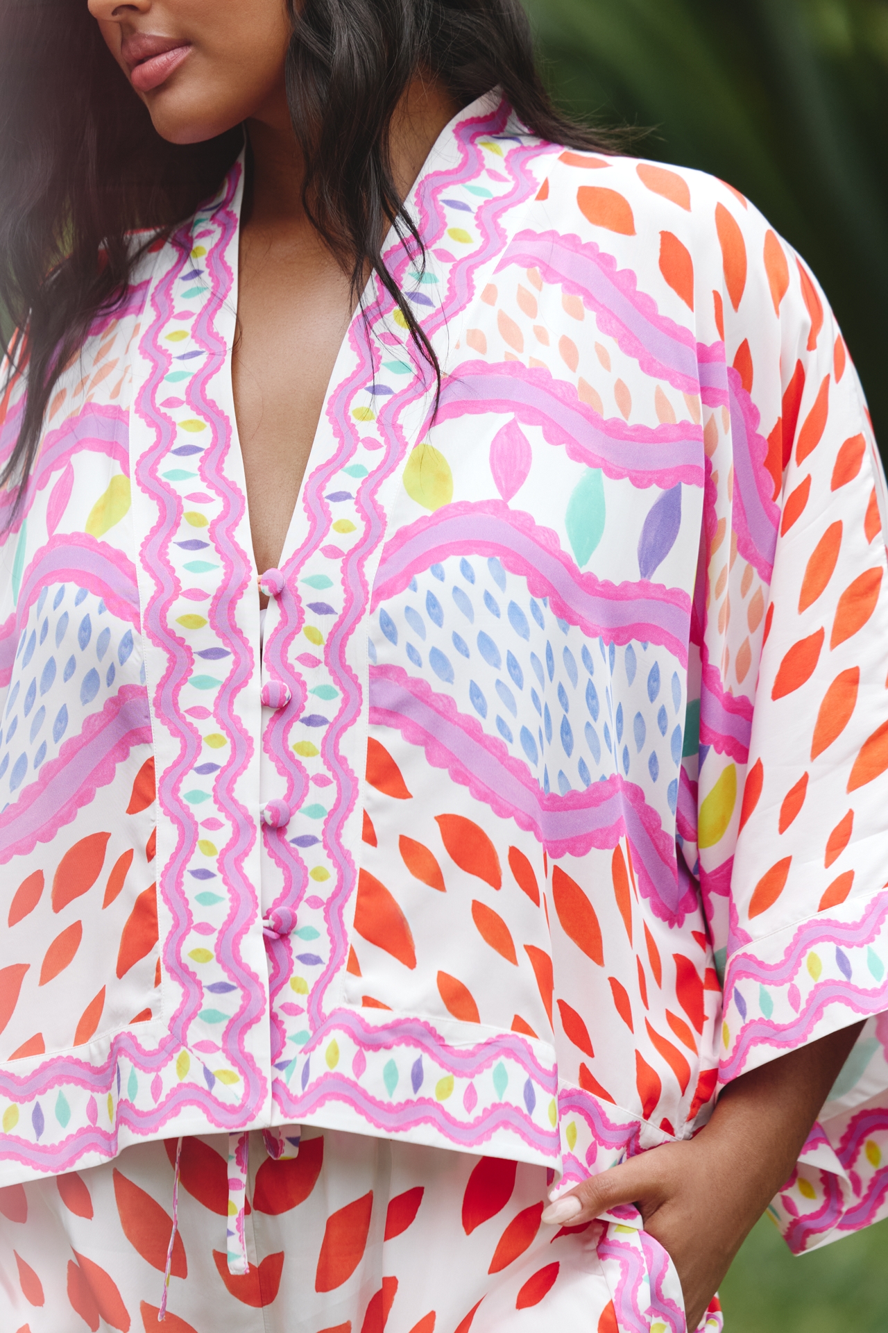CeliaB Plus Eyla Long-Sleeve Button-Down Top