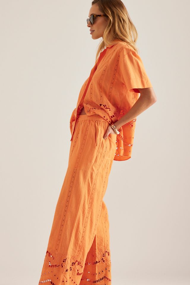 Pantaloni Ricamati Martina Damson Madder #2