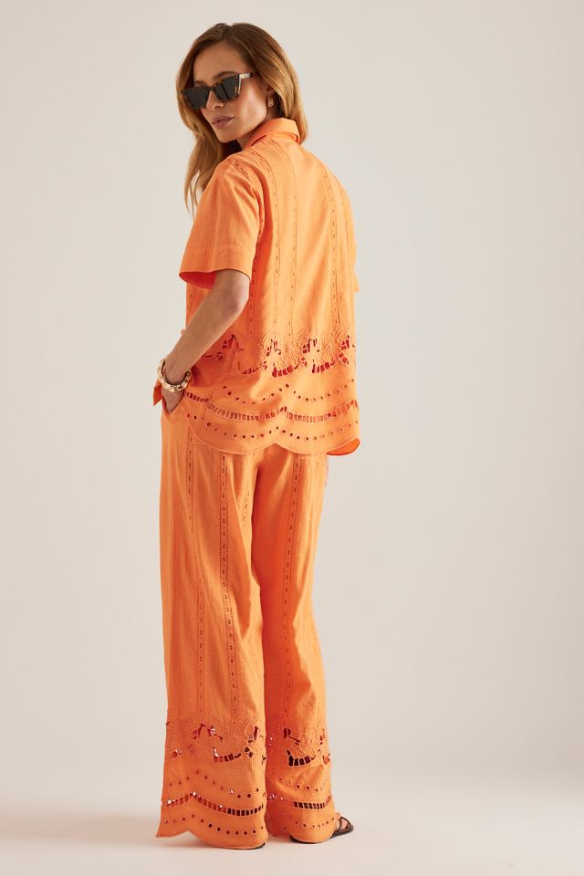 Pantaloni Ricamati Martina Damson Madder #5