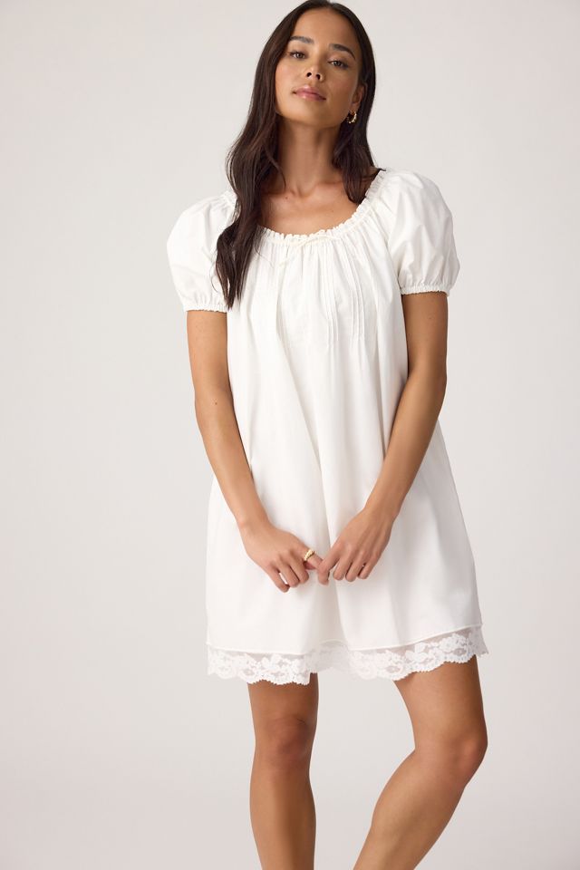 Faithfull The Brand Conca 100% Cotton Puff-Sleeve Mini Dress #2