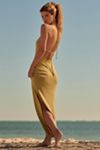 Flat White Halter Maxi Dress