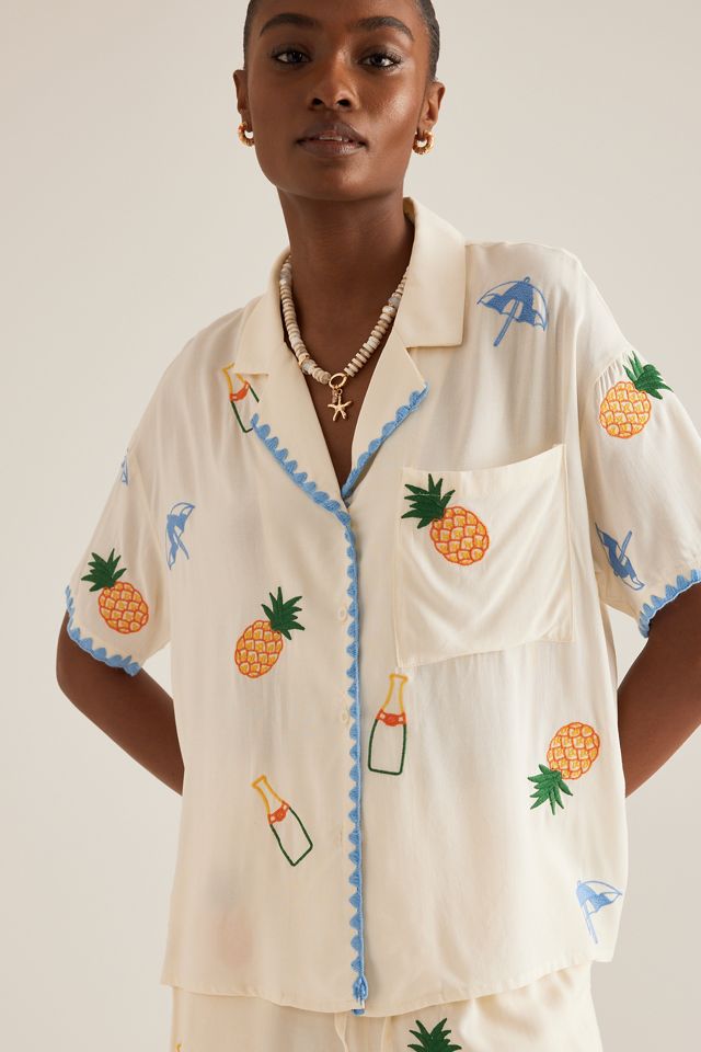 Flat White Pineapple Shirt #4