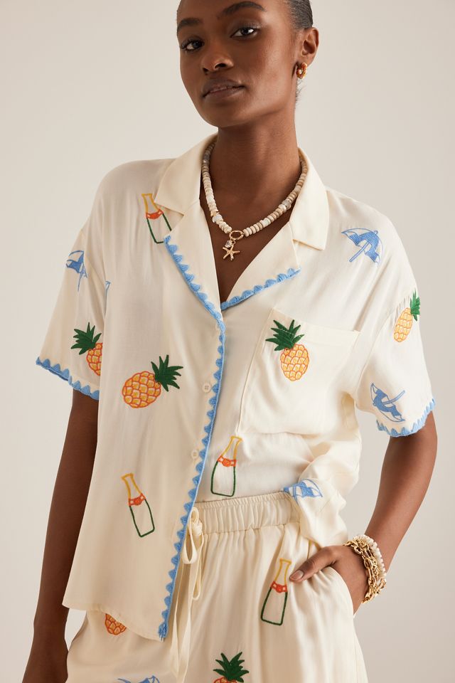 Flat White Pineapple Shirt #3