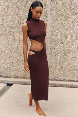 Jamie Halter Open Back Midi Dress by Maeve | Anthropologie