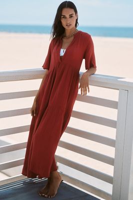 By Anthropologie El Vestido Midi Fluido Kallie
