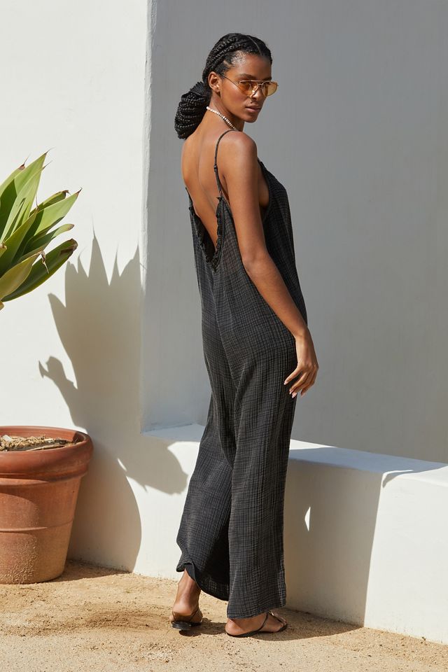 The Malika Strappy Gauze Wide-Leg Jumpsuit #1