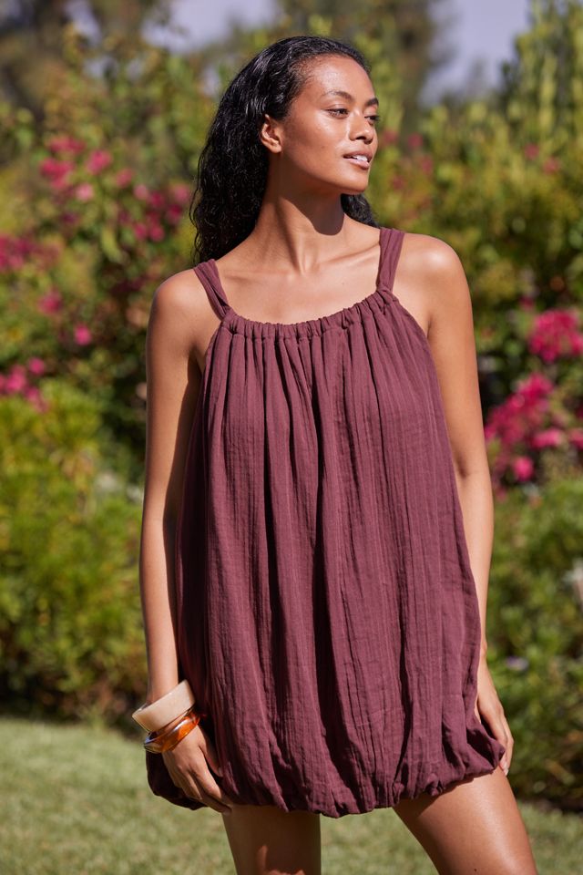 By Anthropologie Gauze Bubble-Hem Mini Dress | Anthropologie