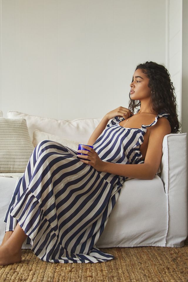 Plus Ruffle Strap Maxi Dress