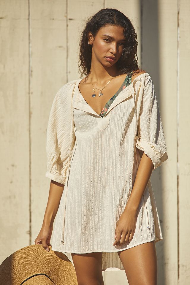 By Anthropologie Off The Shoulder Cover Up Mini Dress