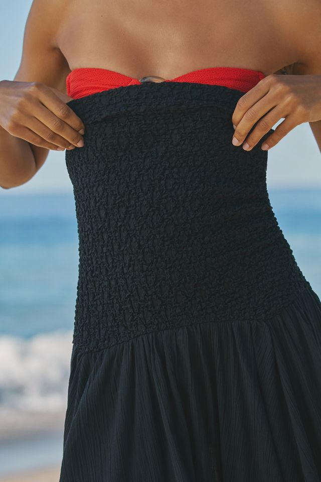 By Anthropologie Strapless Smocked Cover-Up Dress #2