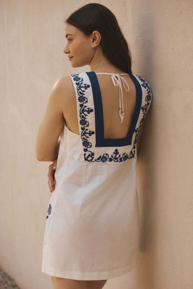 By Anthropologie Floral Nautical Mini Dress #1