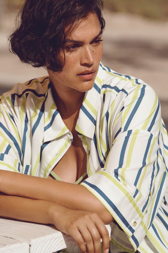 By Anthropologie Boxy Buttondown Shirt #7
