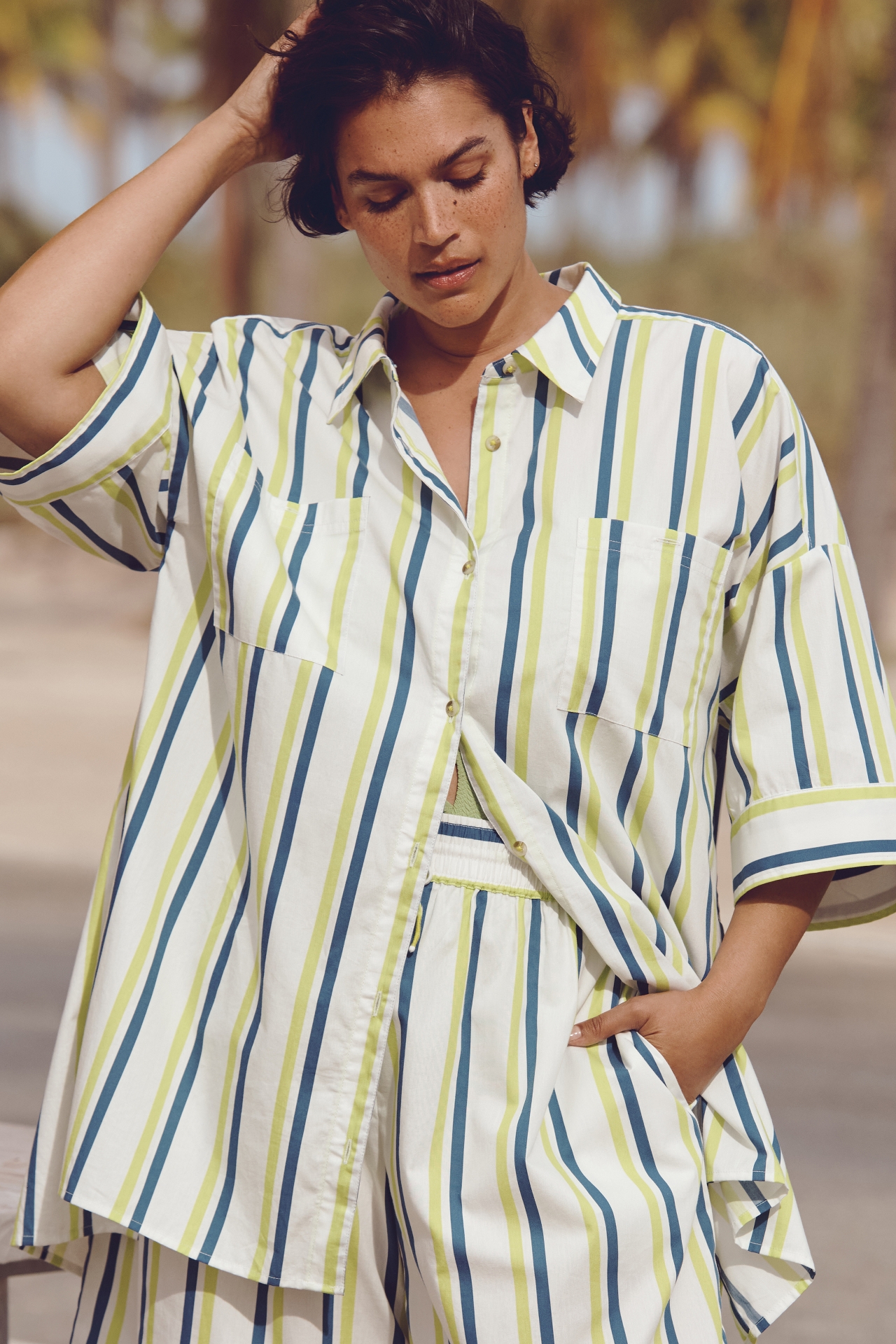 By Anthropologie Boxy Buttondown Shirt