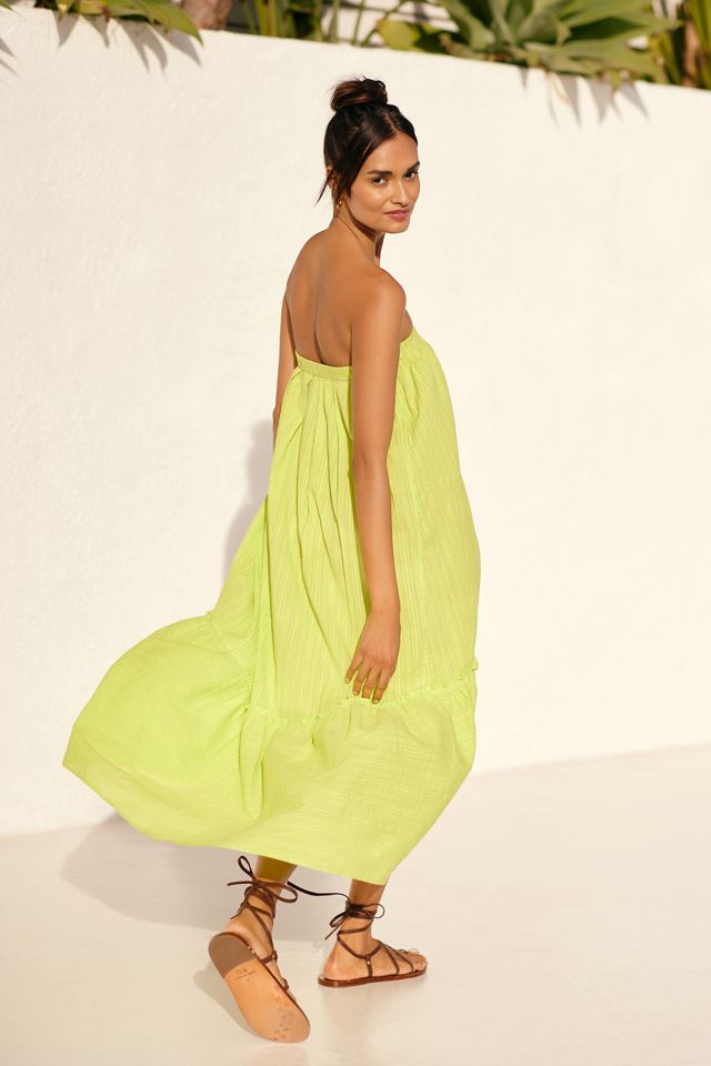 By Anthropologie Strapless Midi   Dress #1