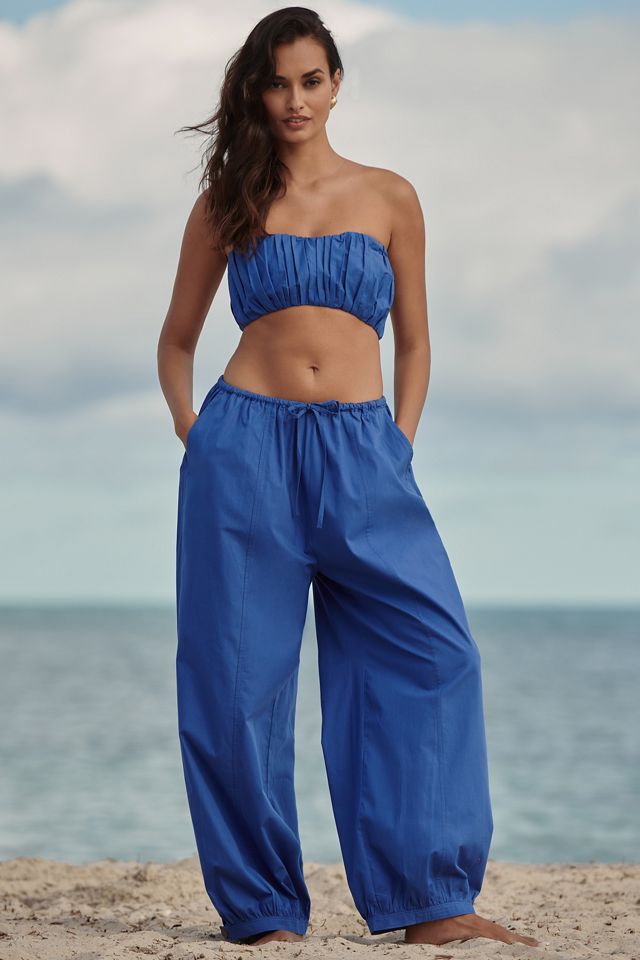 By Anthropologie Poplin Mini Crop Top #3