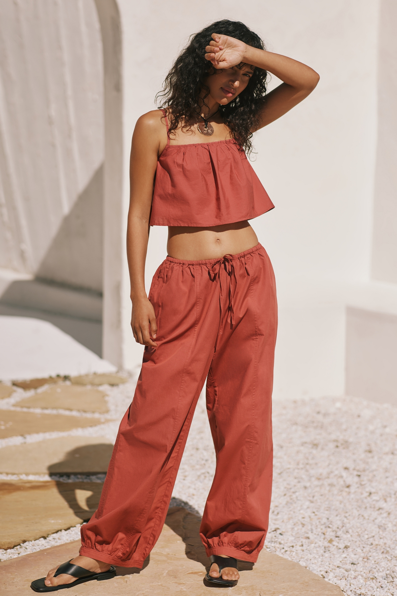 By Anthropologie Ruffled Crop Top