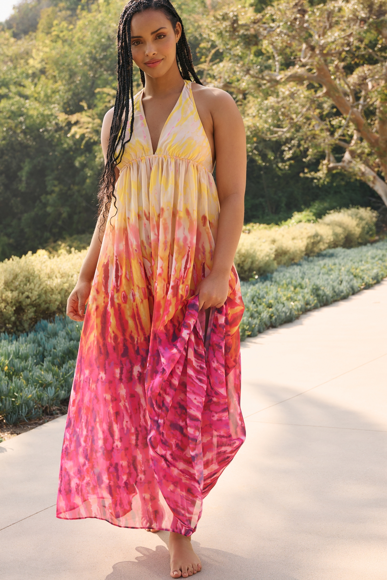 By Anthropologie Sleeveless Tiered Maxi Dress