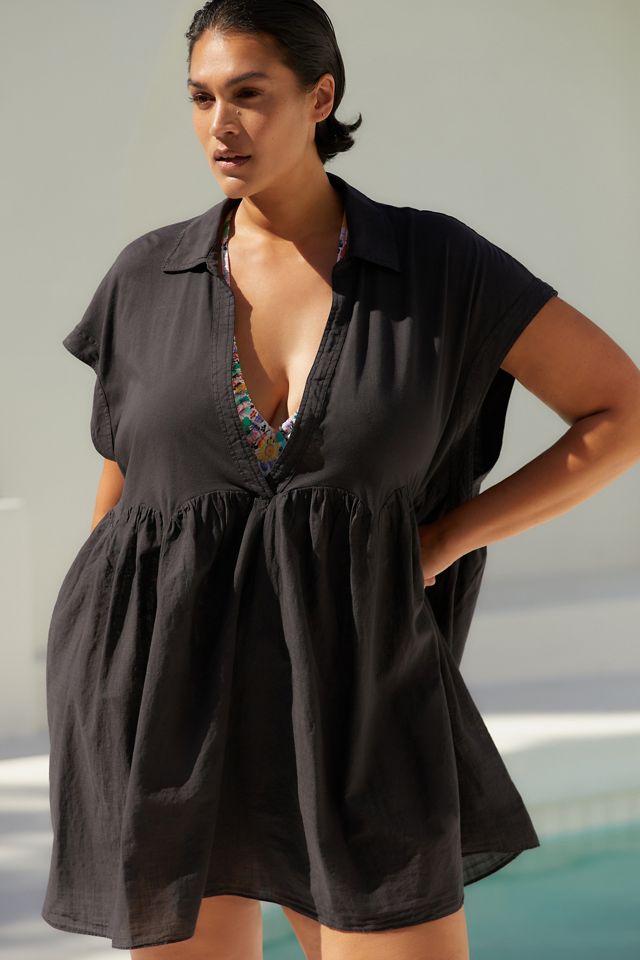 By Anthropologie Beach Swing Babydoll Blouse #4
