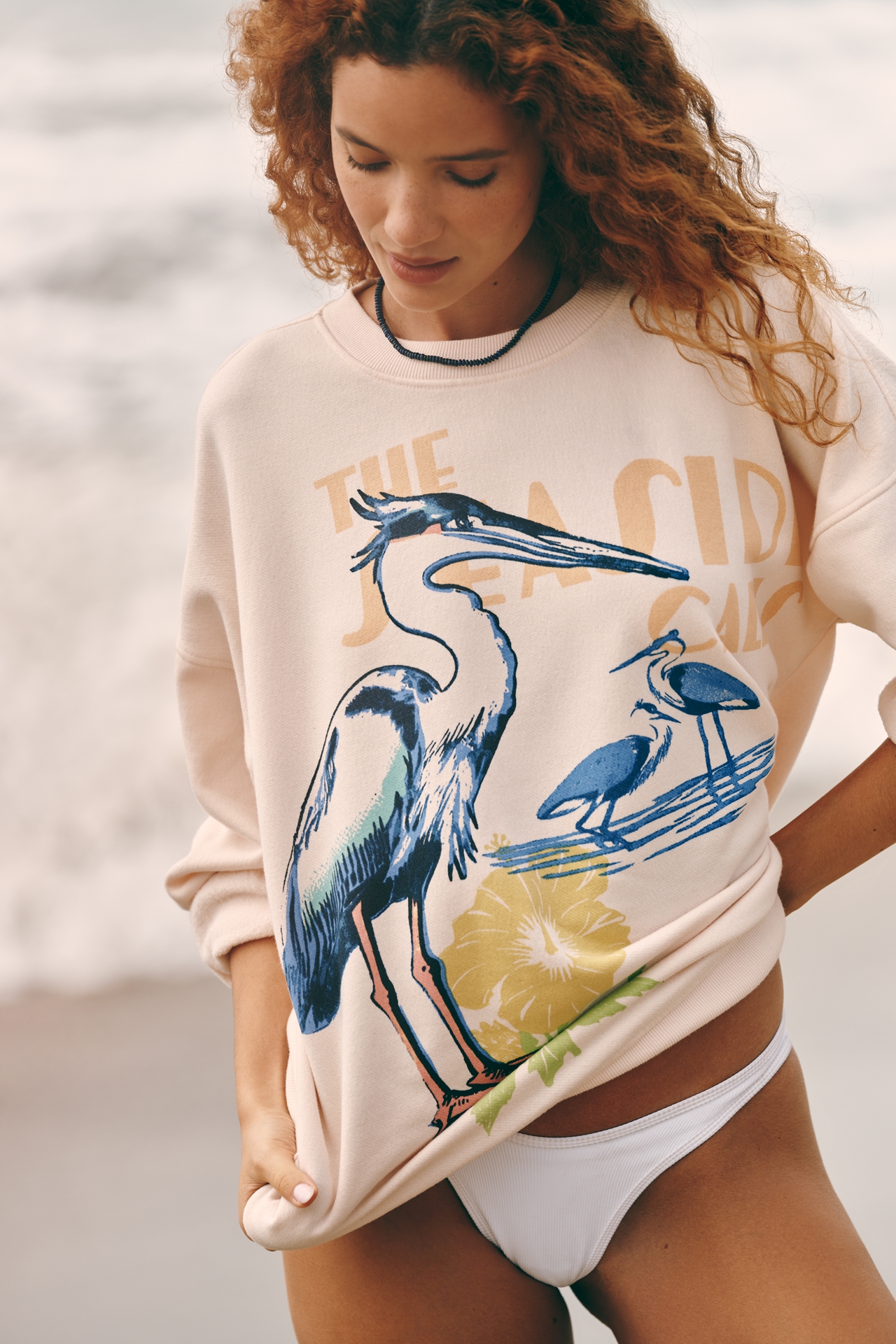 Celandine Crew-Neck Oversized Sweatshirt
