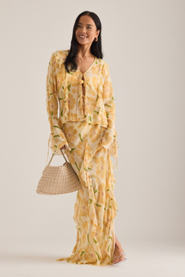 Wild Lovers Sundance Ruffle Maxi Skirt