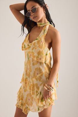 Wild Lovers Sundance Scarf-Detail Ruffle Mini Dress
