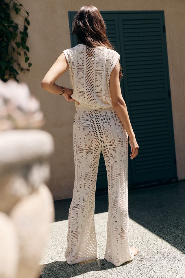 Celandine Bloom High Rise Sweater Pants | Anthropologie