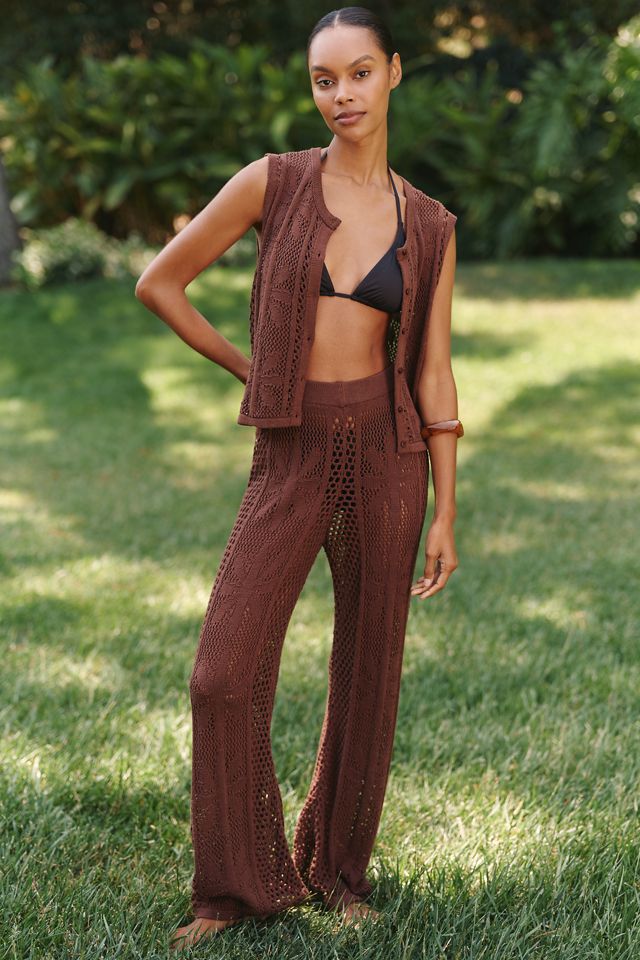 Celandine Bloom Crochet Button-Front Top #2