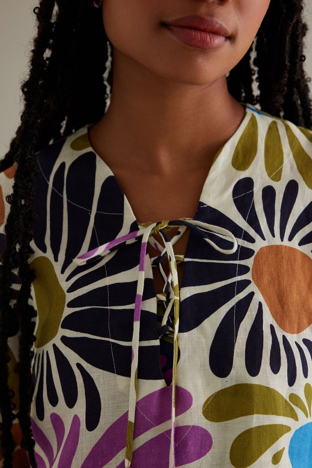 Cala de la Cruz Torino Mini Abito in Lino #5